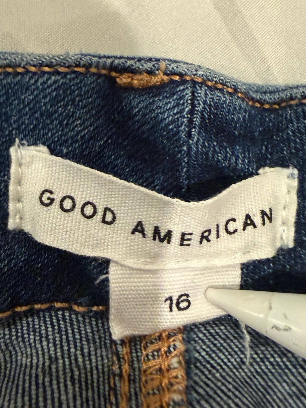 Good American Good Leg Skinny Jeans Size 16 Button Fly Raw Hem GLEB873T - Picture 3 of 6
